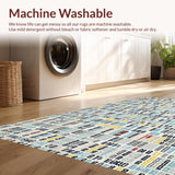 Ultra Soft Area Rug, Non Slip, Stain Resistant, Washable Area Rugs for Living Room, Bedroom, Contemporary Fun Quote Bathroom Piece(Blue)