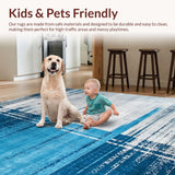 Contemporary Colorful Linear Fusion(Blue)