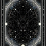 Celestial Abstract Star Motif(Black)
