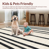 Durable Indoor Entry with Striped Design(Beige)