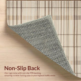 Ultra Soft Area Rug, Non Slip, Stain Resistant, Washable Area Rugs for Living Room, Bedroom, Organic Simple Patterned Texture(Beige)