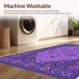 Ultra Soft Area Rug, Non Slip, Stain Resistant, Washable Area Rugs for Living Room, Bedroom, Boho Purple Low-Pile Living Room Rug(Purple)
