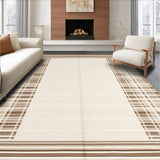 Contemporary Light Brown Geometric Theme(Beige)