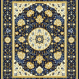 Ultra Soft Area Rug, Non Slip, Stain Resistant, Washable Area Rugs for Living Room, Bedroom, Vintage Classroom Geometric Area(Blue)
