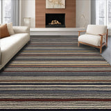 Ultra Soft Area Rug, Non Slip, Stain Resistant, Washable Area Rugs for Living Room, Bedroom, Boho Chic Striped Aesthetic(Gray)