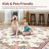 Ultra Soft Area Rug, Non Slip, Stain Resistant, Washable Area Rugs for Living Room, Bedroom, Charming Coquette Bow Design Rug Adorable Pink Bow Area Rug for Home(Pink)