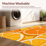 Ultra Soft Area Rug, Non Slip, Stain Resistant, Washable Area Rugs for Living Room, Bedroom, Rustic Warm Gradient Tones(Orange)