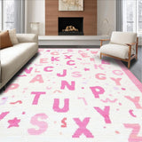 Ultra Soft Area Rug, Non Slip, Stain Resistant, Washable Area Rugs for Living Room, Bedroom, Fun and Cozy Educational Theme(White)