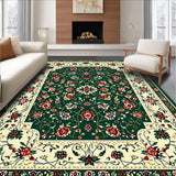Ultra Soft Area Rug, Non Slip, Stain Resistant, Washable Area Rugs for Living Room, Bedroom, Whimsical Green Petal Design(Green)