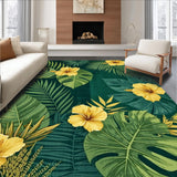 Contemporary Leafy Patterned Accent(Green)