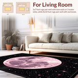 Ultra Soft Area Rug, Non Slip, Stain Resistant, Washable Area Rugs for Living Room, Bedroom, Charming Earthy Botanical Influences(Purple)