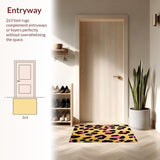 Ultra Soft Area Rug, Non Slip, Stain Resistant, Washable Area Rugs for Living Room, Bedroom, Golden and Black Leopard Entryway Soft Rug(Beige)