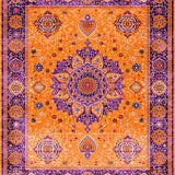 Ultra Soft Area Rug, Non Slip, Stain Resistant, Washable Area Rugs for Living Room, Bedroom, Artful Abstract Patterned Delight(Orange)