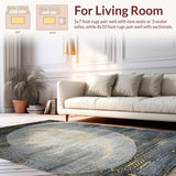 Ultra Soft Area Rug, Non Slip, Stain Resistant, Washable Area Rugs for Living Room, Bedroom, Moonlit Witchy Rug Unique Area Carpet(Gray)