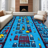 Colorful Roads and Buildings Artistry(Blue)