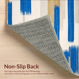 Ultra Soft Area Rug, Non Slip, Stain Resistant, Washable Area Rugs for Living Room, Bedroom, Stylish Area with Unique Modern Art Design(Blue)