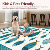 Coastal Aqua Graphic Motif(Blue)