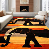 Ultra Soft Area Rug, Non Slip, Stain Resistant, Washable Area Rugs for Living Room, Bedroom, Striking Sunset Gradient Motif(Brown)