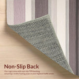 Ultra Soft Area Rug, Non Slip, Stain Resistant, Washable Area Rugs for Living Room, Bedroom, Sleek Minimalist Striped Composition(Gray)