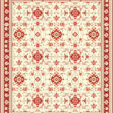 Ultra Soft Area Rug, Non Slip, Stain Resistant, Washable Area Rugs for Living Room, Bedroom, Classic Heirloom Featuring Intricate Rosettes(Red)
