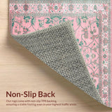 Ultra Soft Area Rug, Non Slip, Stain Resistant, Washable Area Rugs for Living Room, Bedroom, Luxurious Pastel Bloom Textures(Pink)