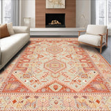 Ultra Soft Area Rug, Non Slip, Stain Resistant, Washable Area Rugs for Living Room, Bedroom, Earthy Tone Terracotta(Orange)