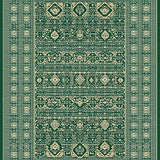 Luxurious Low Pile Medallion Motif(Green)