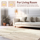 Absorbent Beige Bath Modern Stone Texture Non Slip Beauty(Beige)