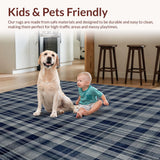 Cozy Blue and Gray Trellis(Blue)