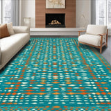 Geometric Teal Orange Fusion(Blue)
