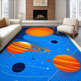 Ultra Soft Area Rug, Non Slip, Stain Resistant, Washable Area Rugs for Living Room, Bedroom, Bright Multi-Colored Learning Mat(Orange)