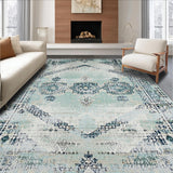 Luxurious Neutral Trellis Composition(Blue)