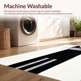 Ultra Soft Area Rug, Non Slip, Stain Resistant, Washable Area Rugs for Living Room, Bedroom, Adorable Minimalist Animal Icon(Black)