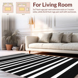 Stylish Earthy Tone Striped Accent(Black)