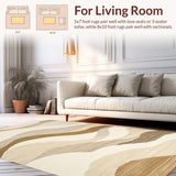 Ultra Soft Area Rug, Non Slip, Stain Resistant, Washable Area Rugs for Living Room, Bedroom, Sustainable Jute Textured Charm(Beige)