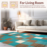 Elegant Earthy Geometric Tones(Blue)