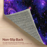Ultra Soft Area Rug, Non Slip, Stain Resistant, Washable Area Rugs for Living Room, Bedroom, Cosmic Vibrant Celestial Pattern(Purple)