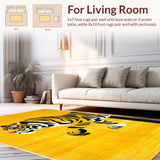 Ultra Soft Area Rug, Non Slip, Stain Resistant, Washable Area Rugs for Living Room, Bedroom, Yellow Black Tiger Area Rug for Boho Home Decor(Yellow)