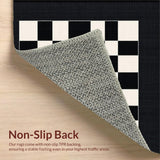 Contemporary Black and Ivory Checkerboard(Black)