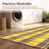 Ultra Soft Area Rug, Non Slip, Stain Resistant, Washable Area Rugs for Living Room, Bedroom, Cute Farmhouse Inspired Design(Gold)