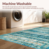 Ultra Soft Area Rug, Non Slip, Stain Resistant, Washable Area Rugs for Living Room, Bedroom, Coastal Nautical Sea Rug(Blue)