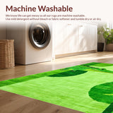 Ultra Soft Area Rug, Non Slip, Stain Resistant, Washable Area Rugs for Living Room, Bedroom, Cute Soft Pastel Animal Shapes(Green)
