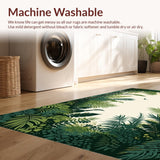 Ultra Soft Area Rug, Non Slip, Stain Resistant, Washable Area Rugs for Living Room, Bedroom, Vivid Animal Artful Display(Green)