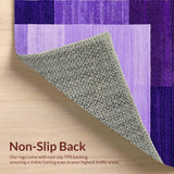Ultra Soft Area Rug, Non Slip, Stain Resistant, Washable Area Rugs for Living Room, Bedroom, Chic Purple Shaggy Artistry(Purple)