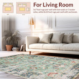 Ultra Soft Area Rug, Non Slip, Stain Resistant, Washable Area Rugs for Living Room, Bedroom, Trendy Modern Abstract Design(Blue)