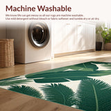 Ultra Soft Area Rug, Non Slip, Stain Resistant, Washable Area Rugs for Living Room, Bedroom, Serene Floral Greenery Atmosphere(Green)