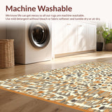 Beige Runner Featuring Geometric Spotted Inspired by Antelope Prints(Brown)