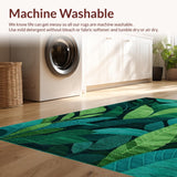 Ultra Soft Area Rug, Non Slip, Stain Resistant, Washable Area Rugs for Living Room, Bedroom, Modern Abstract Green Tones Design(Green)