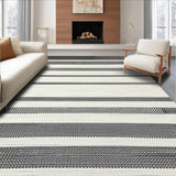 Minimalist Cream and Black Stripes(Black)