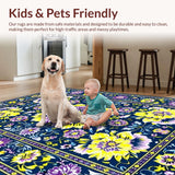 Rustic Colorful Bloom Motif(Blue)
